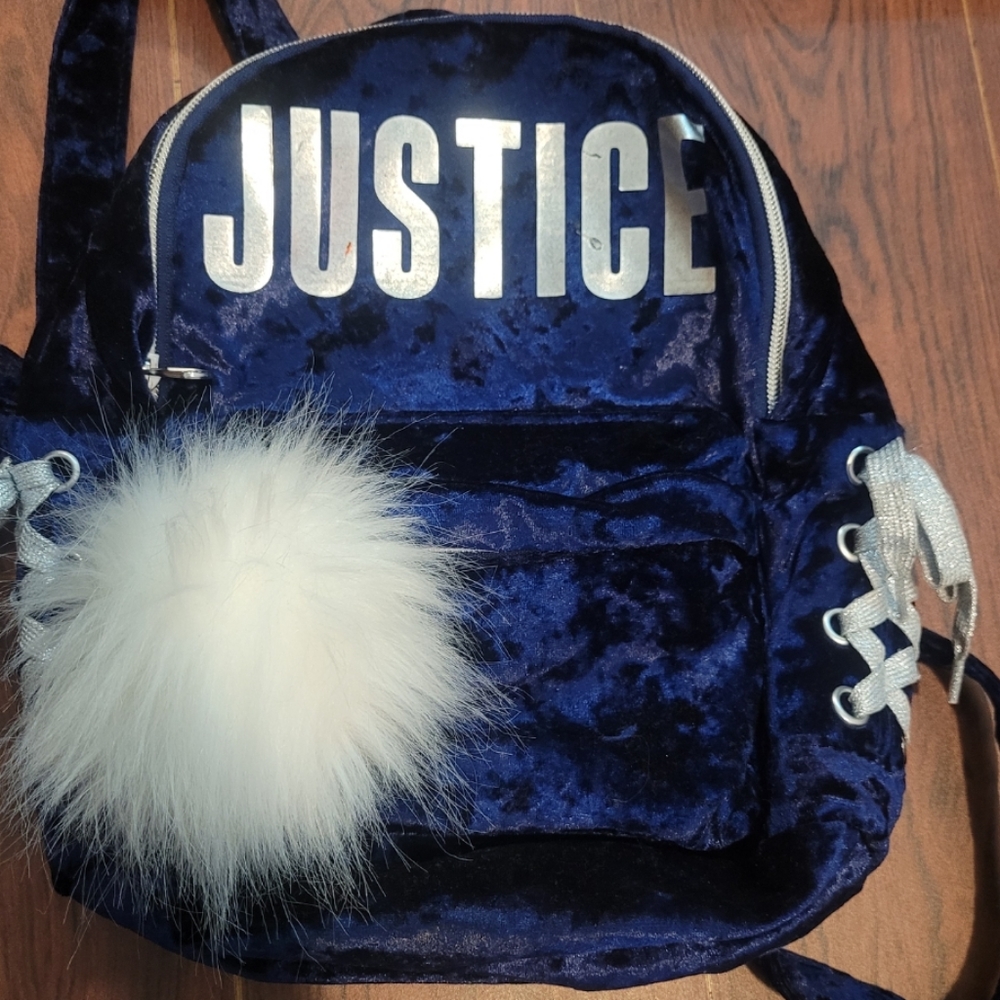 Blue justice backpack purse mini